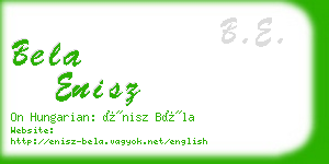 bela enisz business card